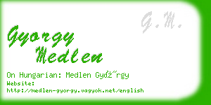 gyorgy medlen business card